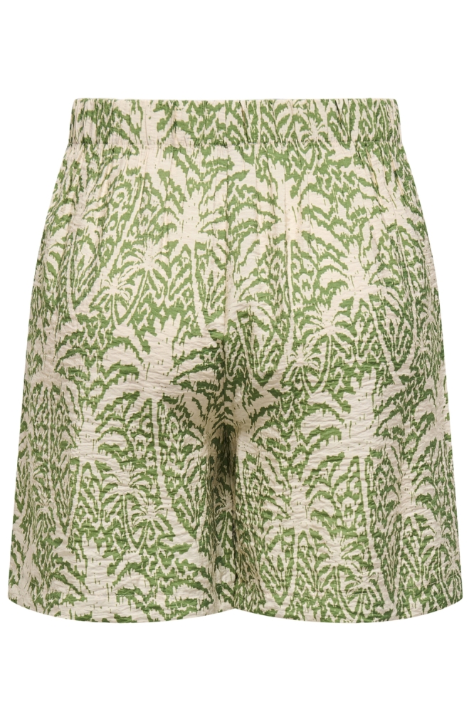 JDYTROYA LIFE MW SHORTS WVN DIA 15347221 KALE/02-25-07 TAPIOCA PALM TREE